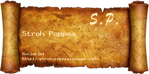 Stroh Poppea névjegykártya
